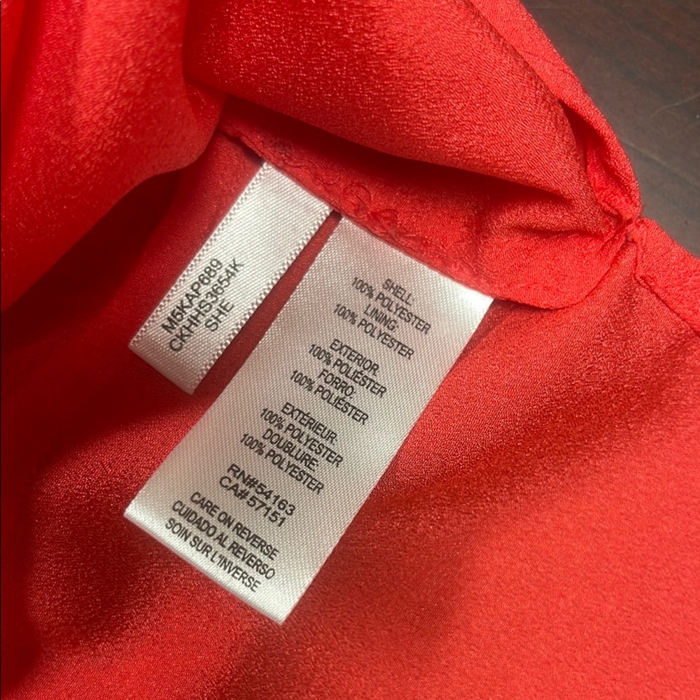Calvin Klein Red Textured Sleeveless Top - Picture 4 of 7